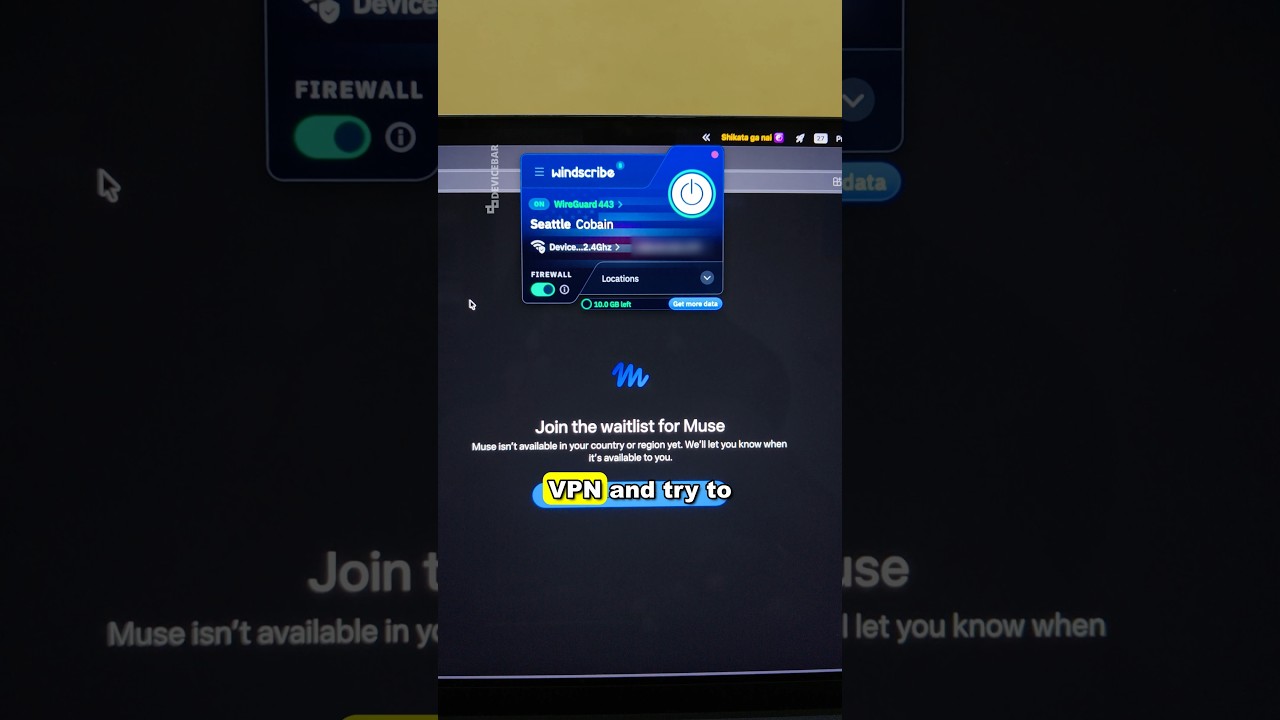 DeviceBAR: Meta Muse AI Waitlist or VPN Guide